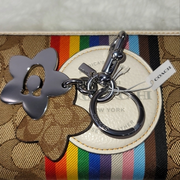 3 PCS COACH SET Handbag Purse Bag Shoulder Bag Wallet Wallet Charm NWT Matching - Picture 4 of 15